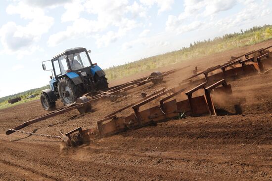 Peat extracted and processed in Shatura