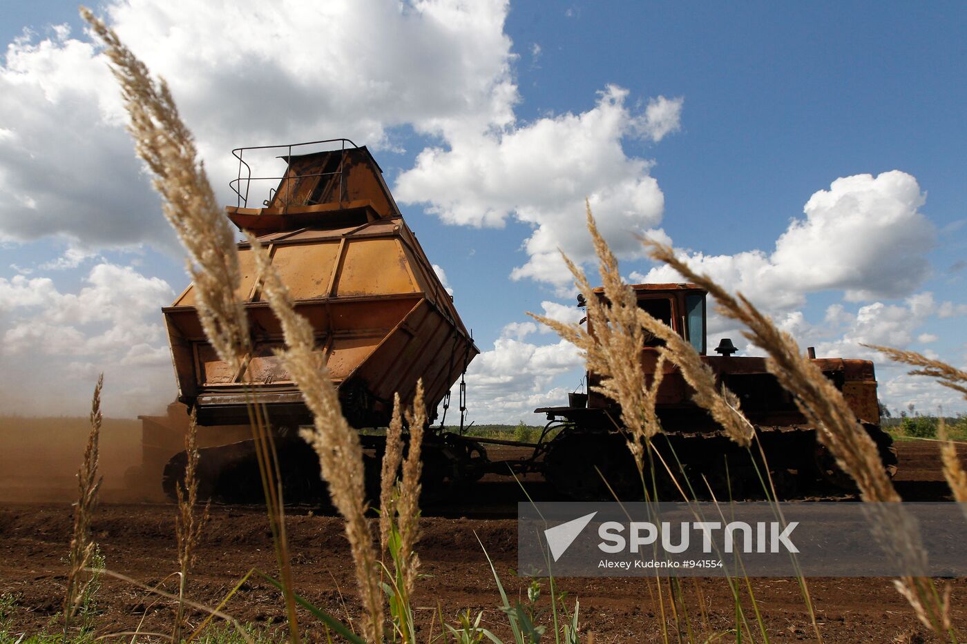 Peat extracted and processed in Shatura