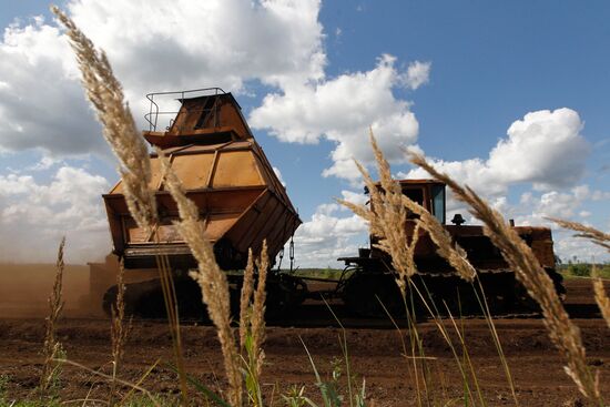 Peat extracted and processed in Shatura