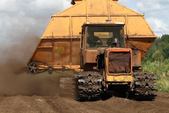 Peat extracted and processed in Shatura