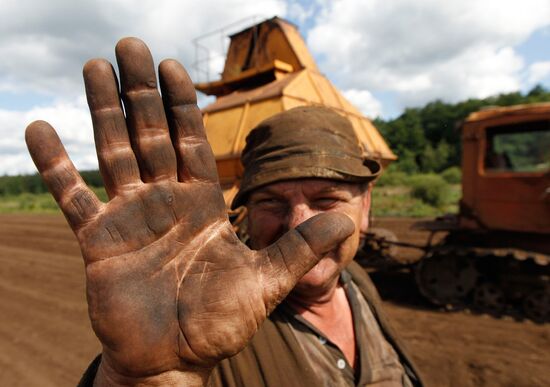 Peat extracted and processed in Shatura