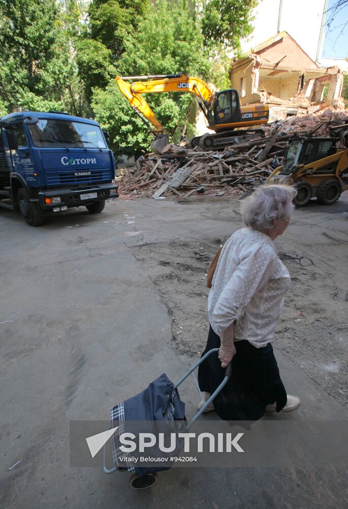 House No.25 in Bolshoy Kozikhinsky Lane demolished