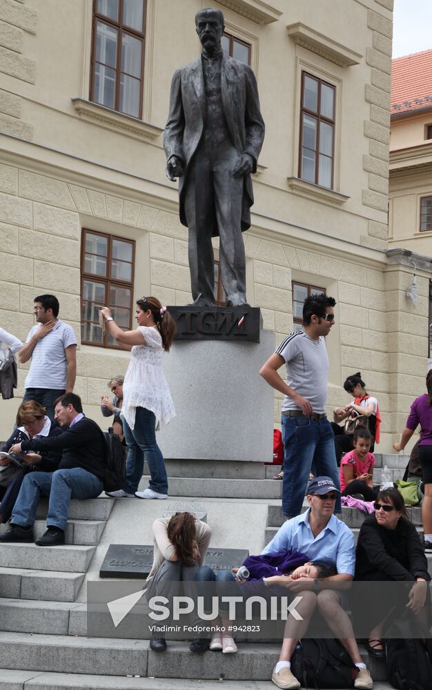 Monument to Tomas Masaryk on Hradcany Square, Prague