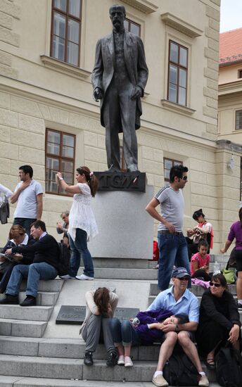 Monument to Tomas Masaryk on Hradcany Square, Prague