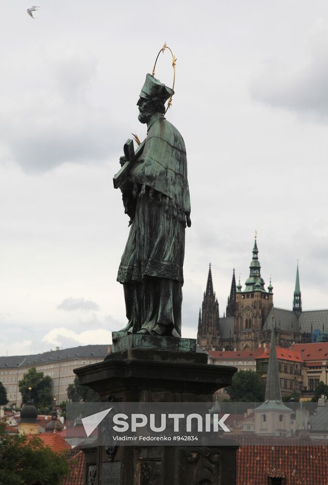Statue of St. John of Nepomuk on Charles Bridge, Prague