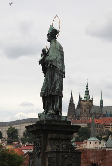 Statue of St. John of Nepomuk on Charles Bridge, Prague