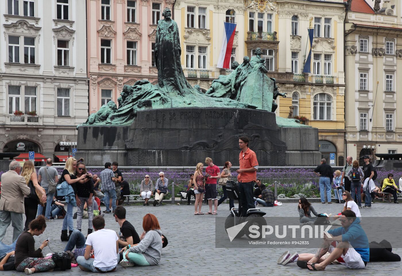 Jan Hus Memorial on Old Town Square, Prague