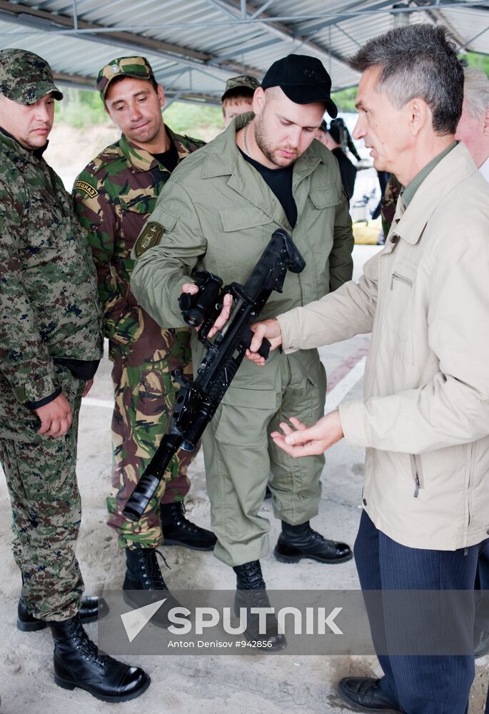 Military divers in training on Lake Baikal