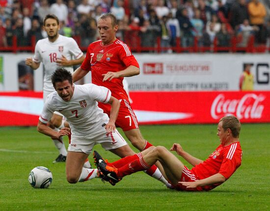 Russia vs. Serbia friendly football match