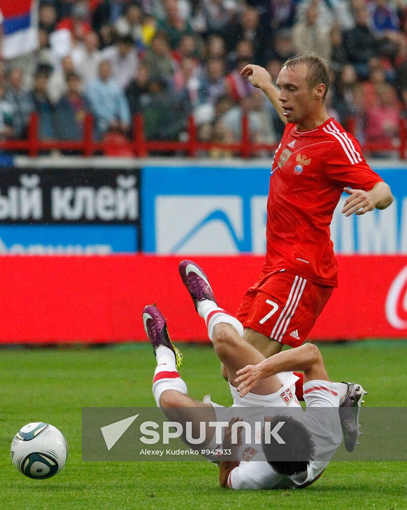 Russia vs. Serbia friendly football match