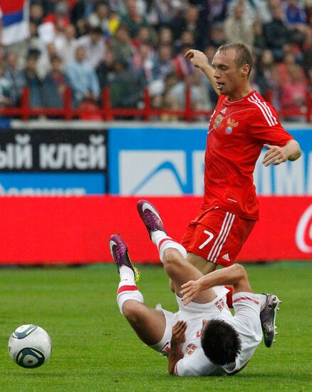 Russia vs. Serbia friendly football match