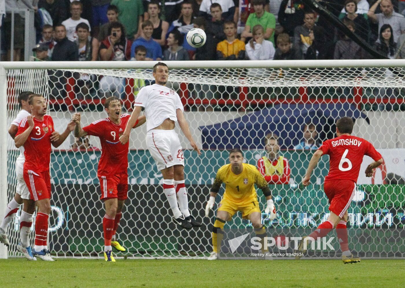 Russia vs. Serbia friendly football match