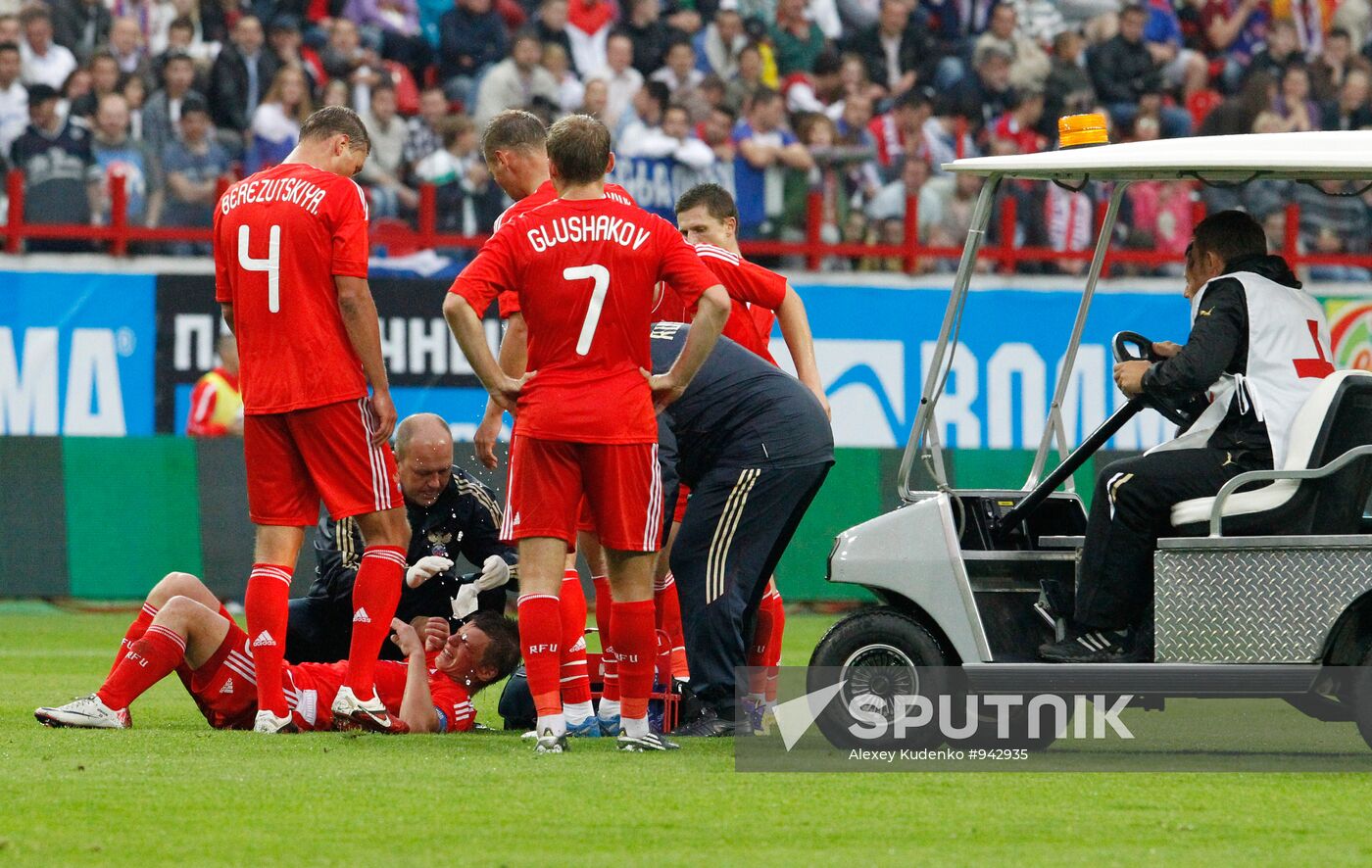 Russia vs. Serbia friendly football match