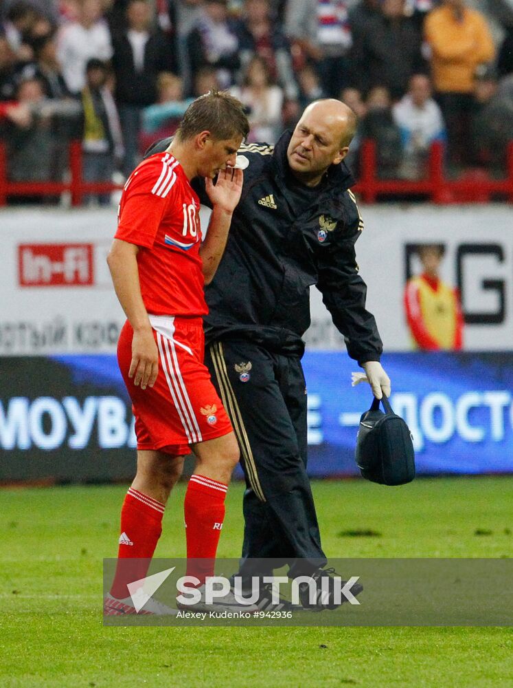 Russia vs. Serbia friendly football match