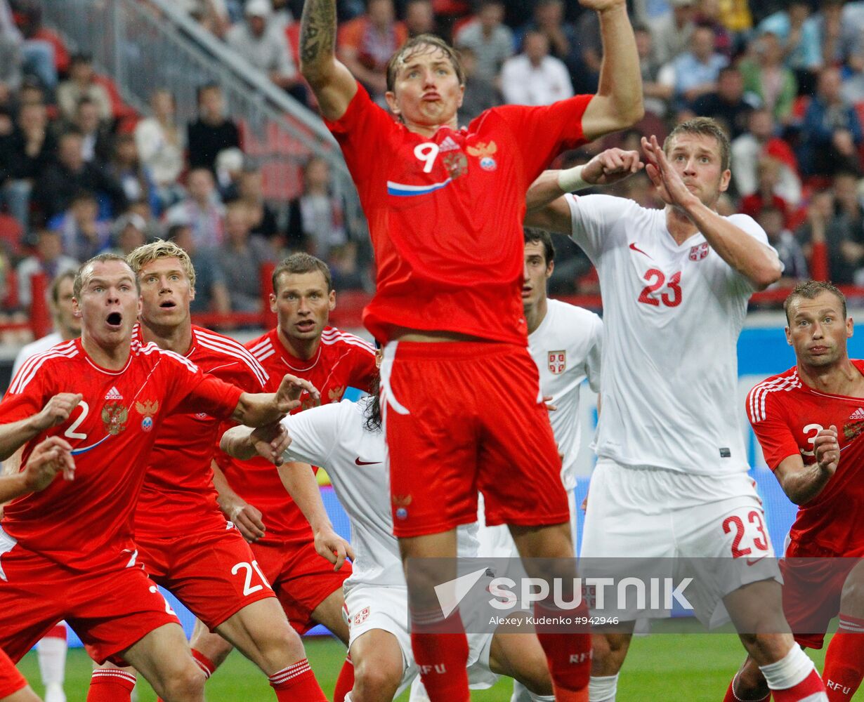 Russia vs. Serbia friendly football match