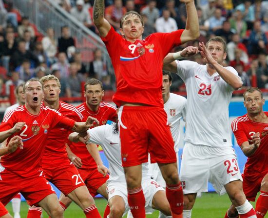 Russia vs. Serbia friendly football match
