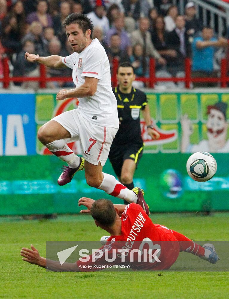 Russia vs. Serbia friendly football match