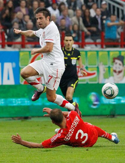 Russia vs. Serbia friendly football match