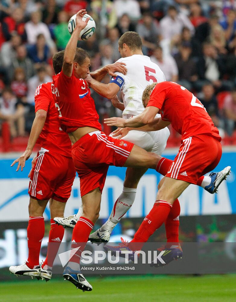 Russia vs. Serbia friendly football match