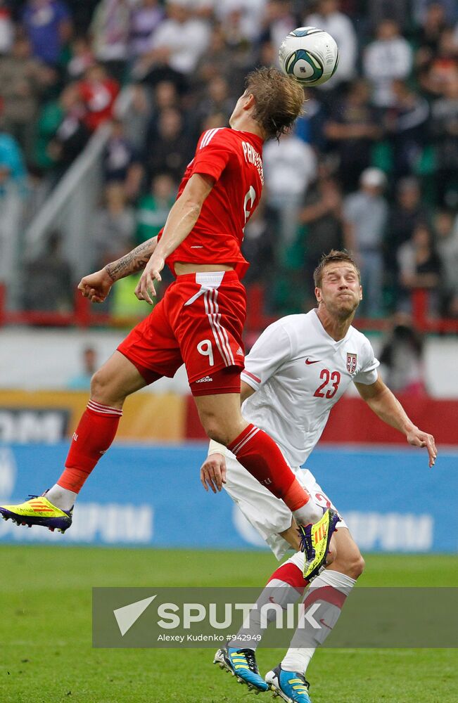 Russia vs. Serbia friendly football match