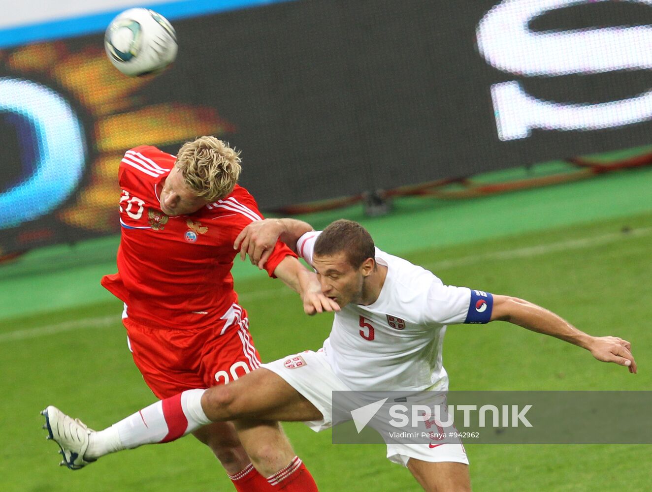Russia vs. Serbia friendly football match
