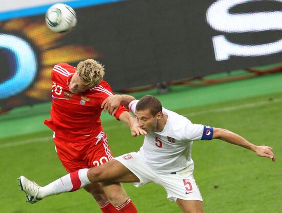 Russia vs. Serbia friendly football match