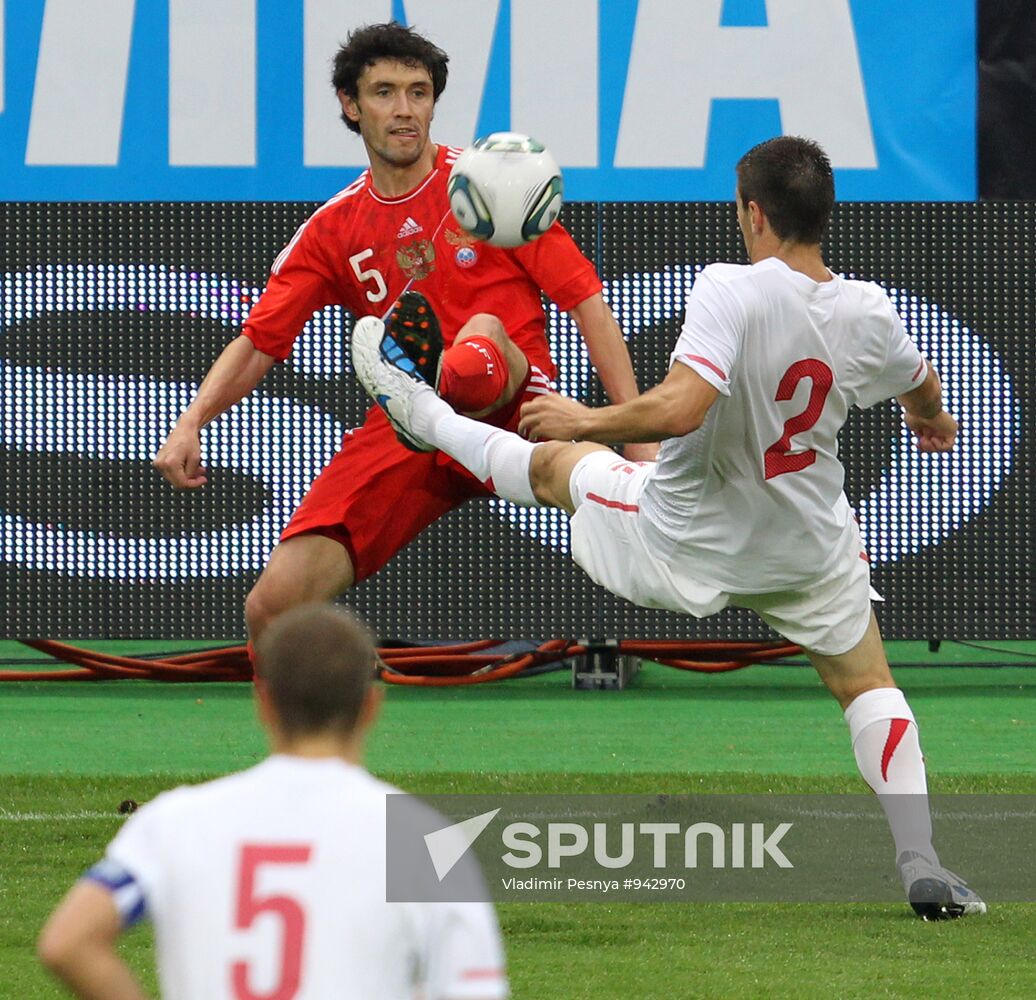 Russia vs. Serbia friendly football match