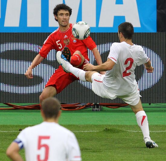 Russia vs. Serbia friendly football match