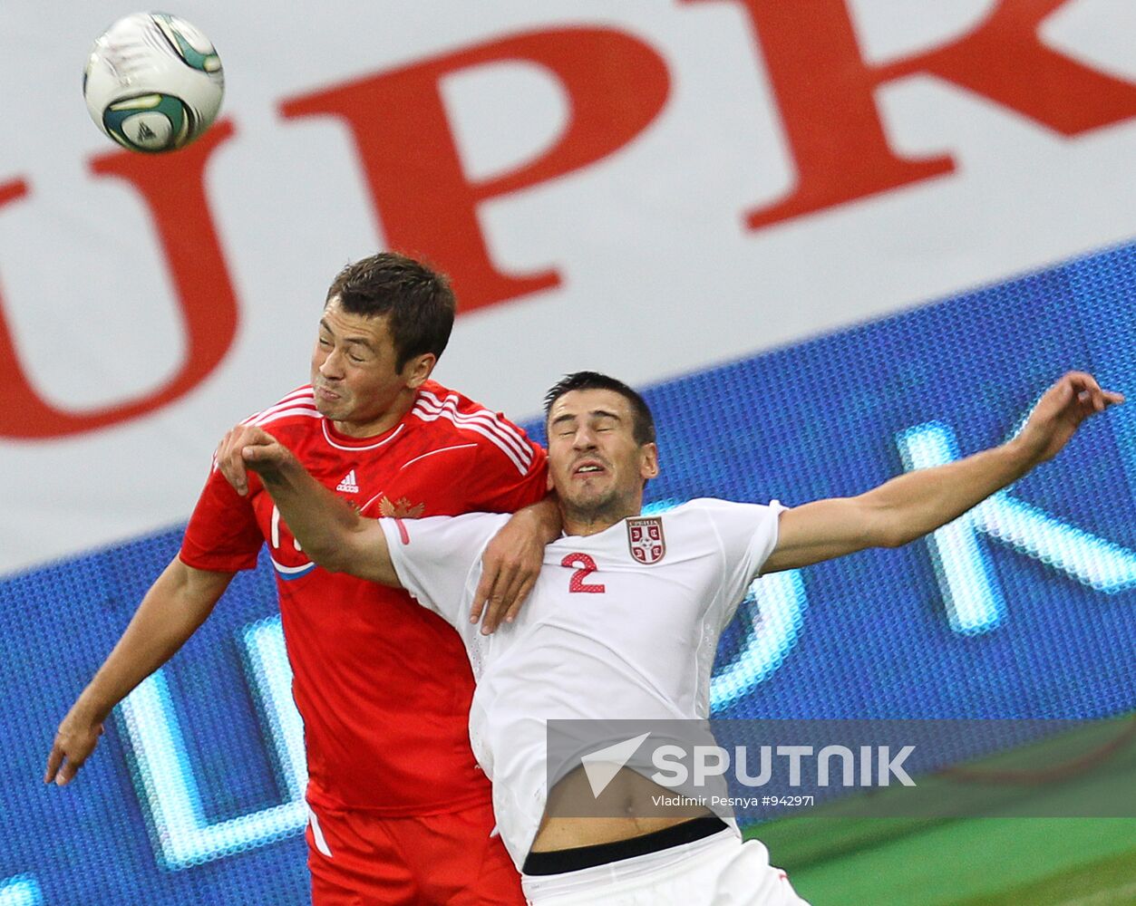 Russia vs. Serbia friendly football match