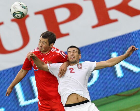 Russia vs. Serbia friendly football match