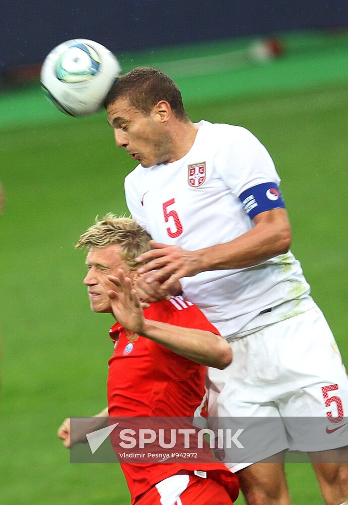 Russia vs. Serbia friendly football match