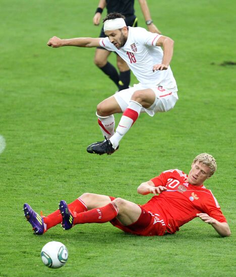 Russia vs. Serbia friendly football match