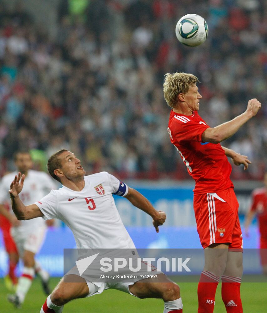 Russia beats Serbia 1-0 in friendly football match