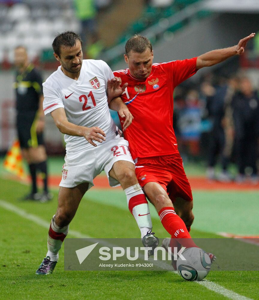 Russia beats Serbia 1-0 in friendly football match