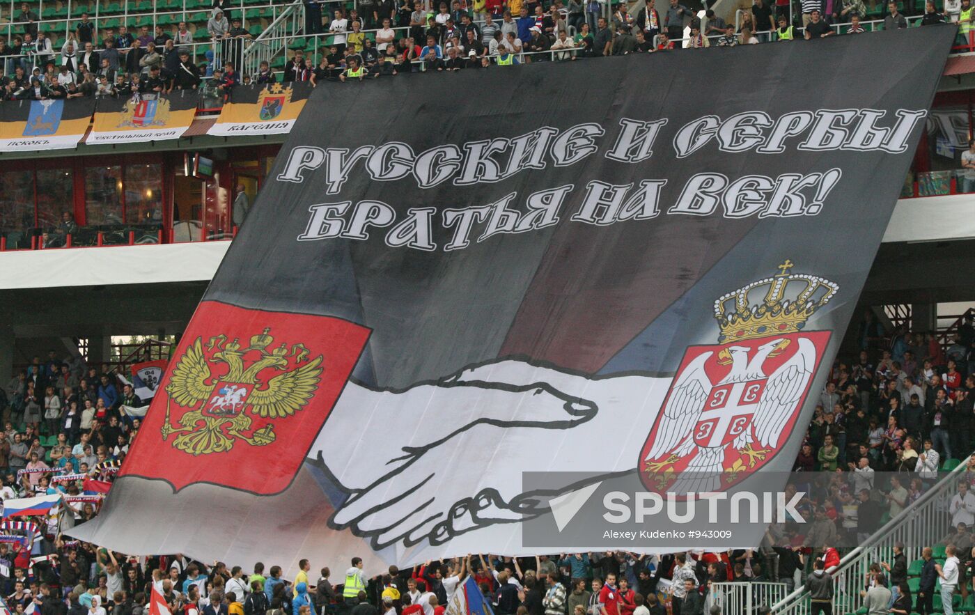 Russia beats Serbia 1-0 in friendly football match