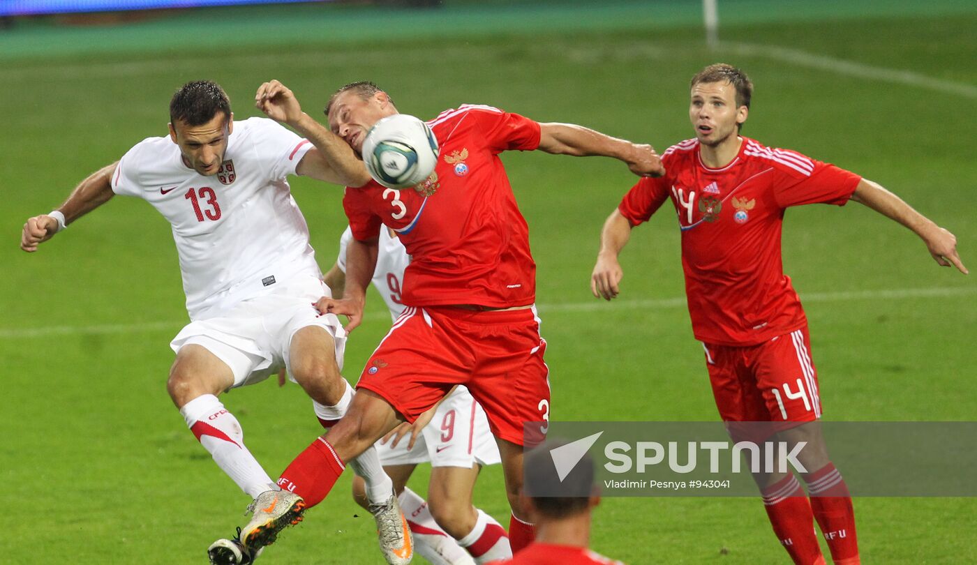 Russia beats Serbia 1-0 in friendly football match
