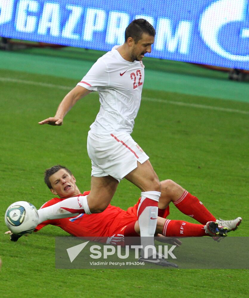 Russia beats Serbia 1-0 in friendly football match