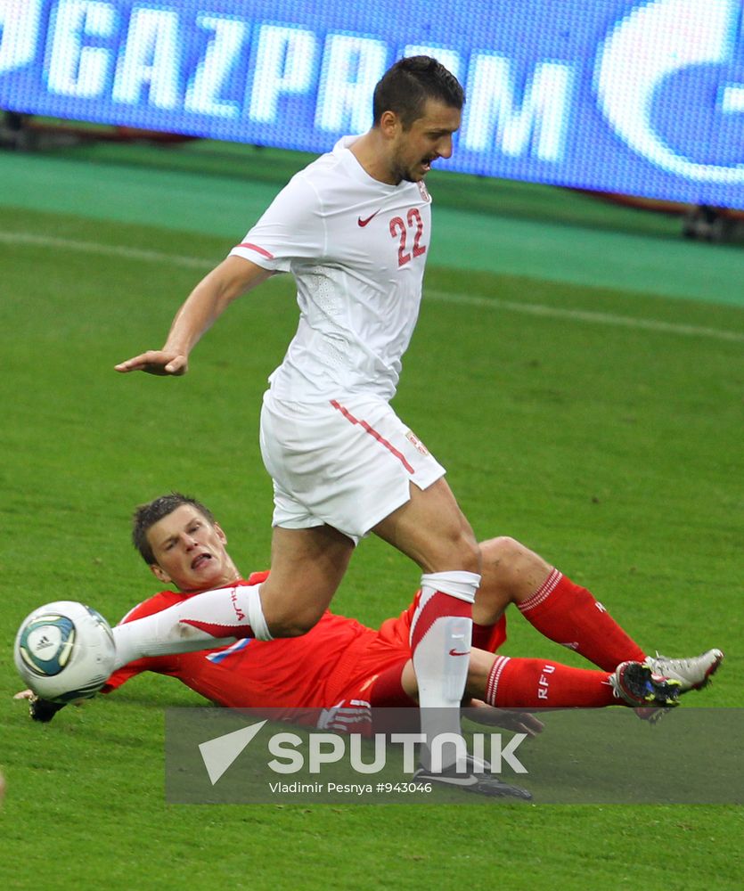 Russia beats Serbia 1-0 in friendly football match