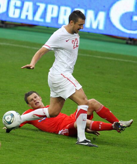 Russia beats Serbia 1-0 in friendly football match