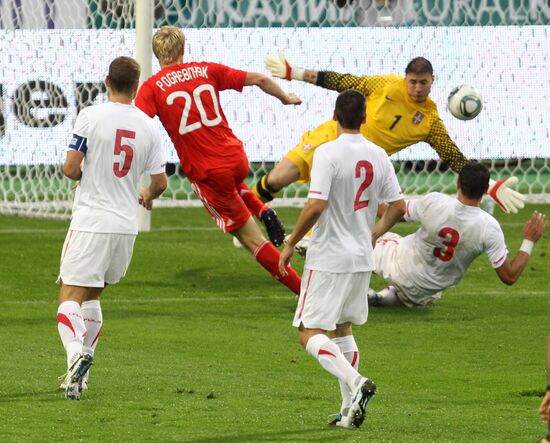 Russia beats Serbia 1-0 in friendly football match