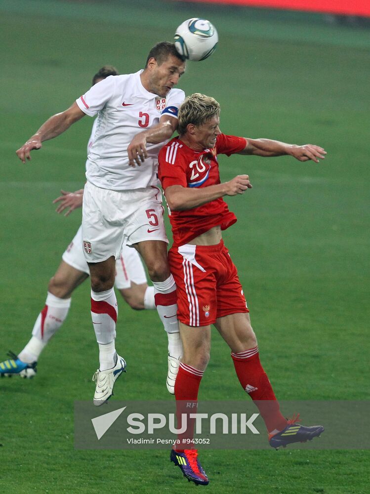 Russia beats Serbia 1-0 in friendly football match