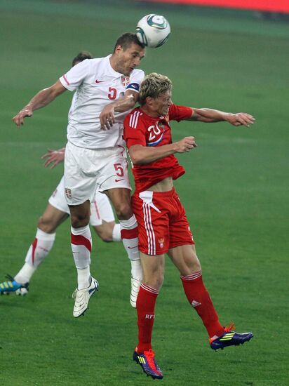 Russia beats Serbia 1-0 in friendly football match