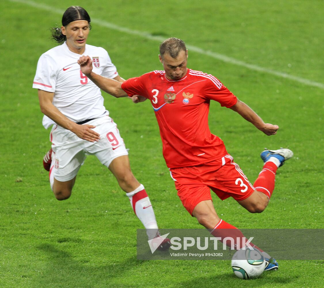 Russia beats Serbia 1-0 in friendly football match