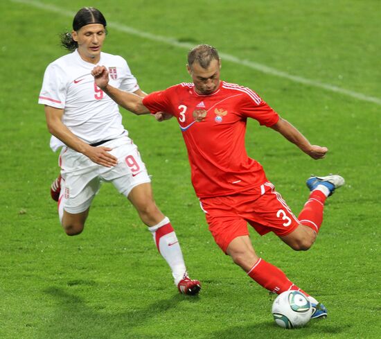 Russia beats Serbia 1-0 in friendly football match