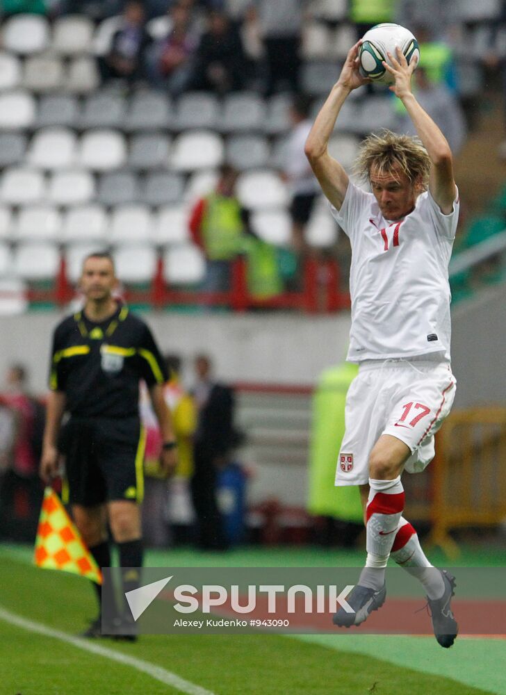 Russia beats Serbia 1-0 in friendly football match