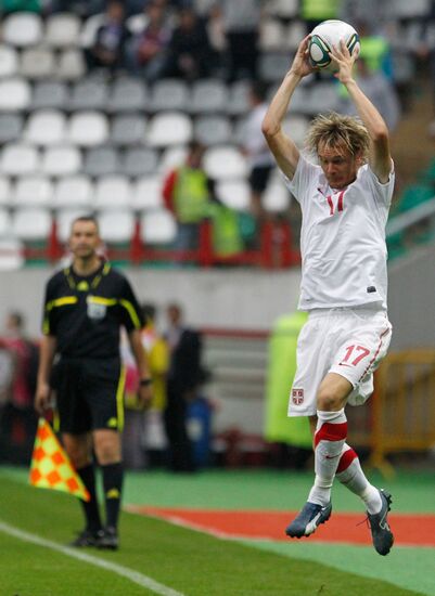 Russia beats Serbia 1-0 in friendly football match