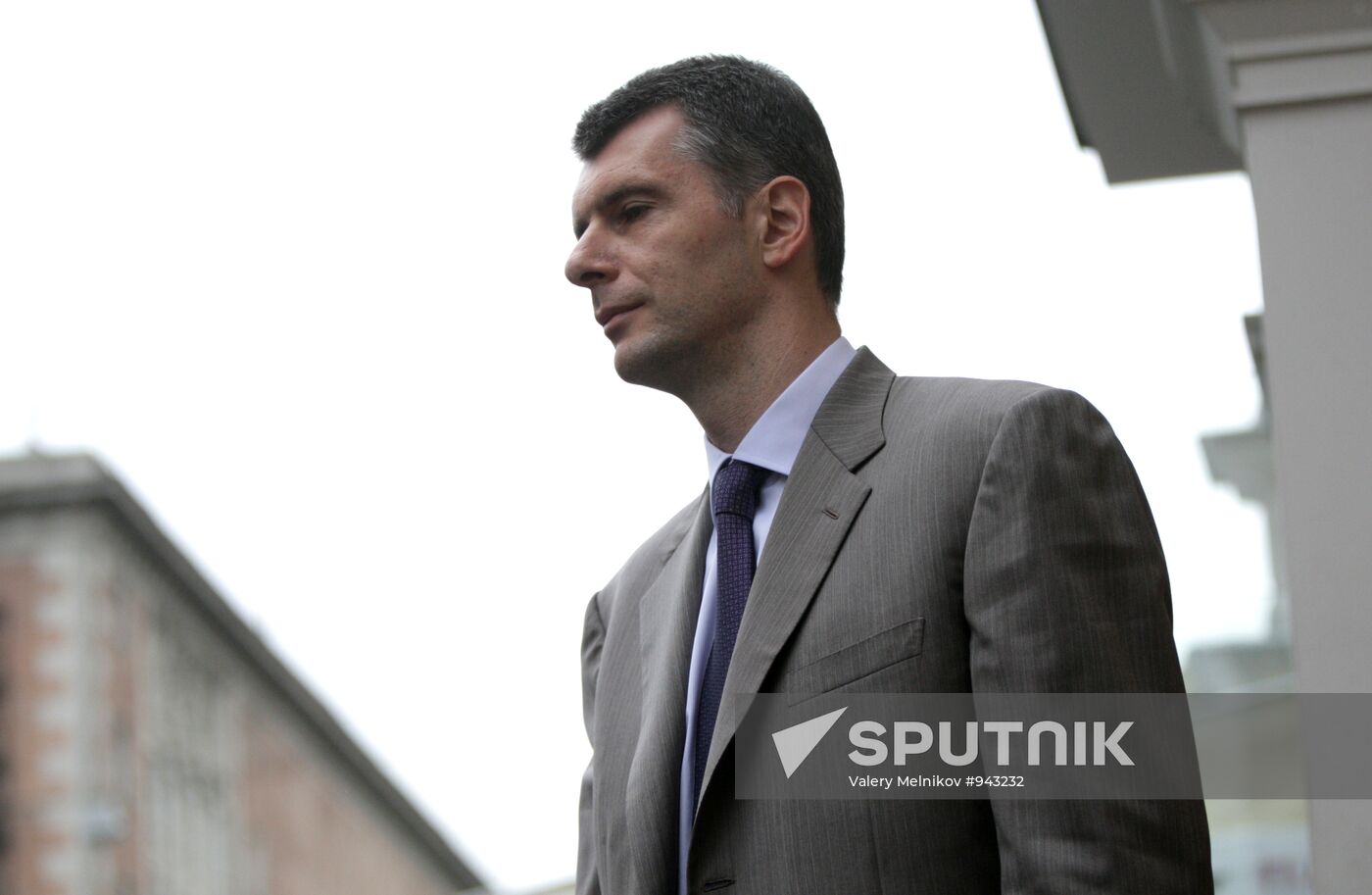 Right Cause party leader Mikhail Prokhorov gives news conference