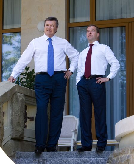 Dmitry Medvedev receives Viktor Yanukovich in Sochi