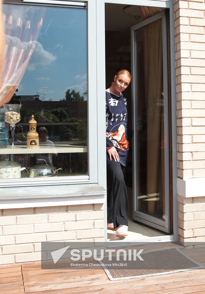 Ballerina Anastasia Volochkova in her house