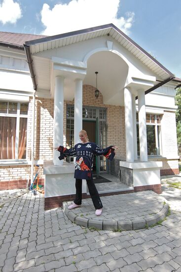 Ballerina Anastasia Volochkova in her house